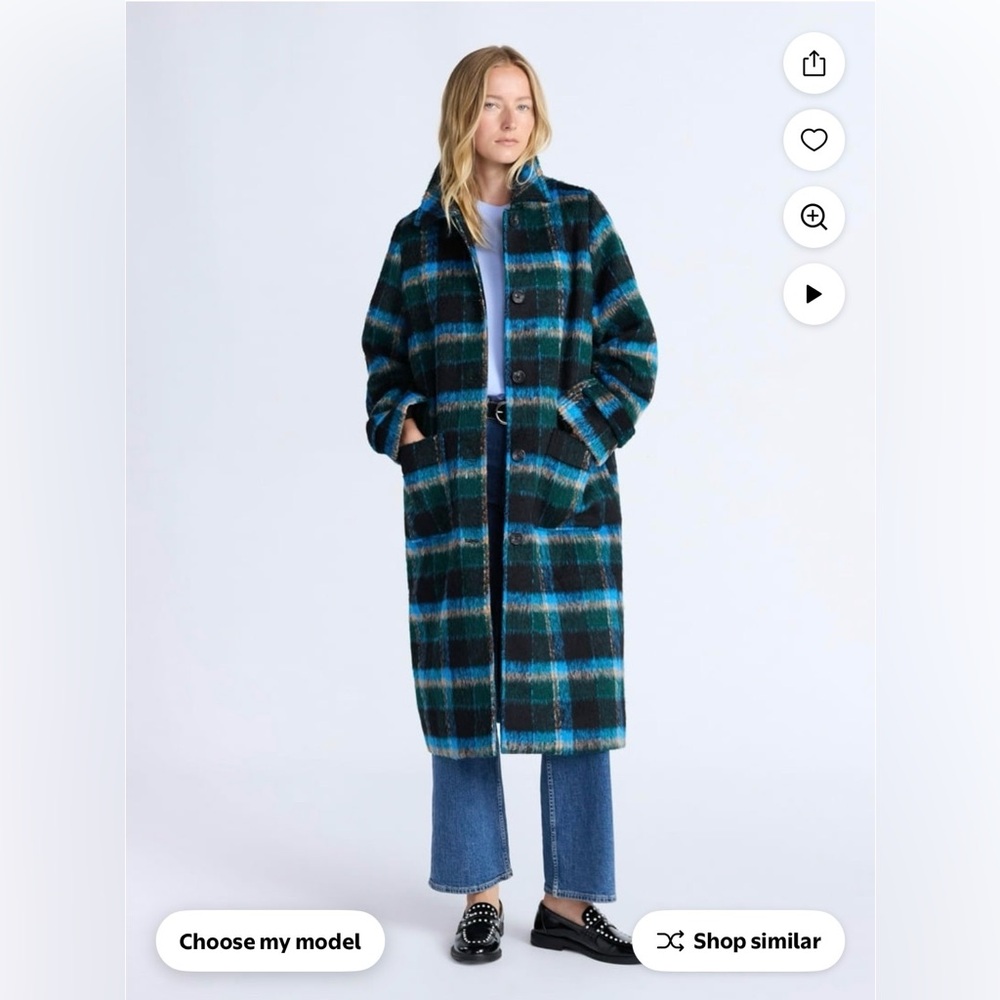 NWT Free Assembly Wool-Blend Long Coat for Women